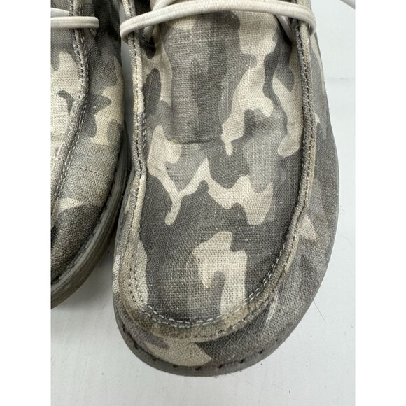 Hey Dude Wendy Funk Cloud Camo Sneakers Womens 10 Gray Slip-On Casual Flats - Picture 6 of 14
